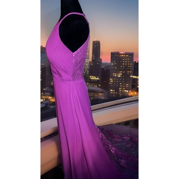 Unbranded Formal Bridal/Prom Floor Length Sleeveless Magneta 16 - Picture 5 of 11